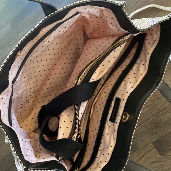 Stella & Dot White and Black Patterned Tote GUC - Picture 11 of 13